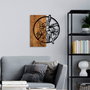 Wallity Flowers Escultura de pared en nogal y negro